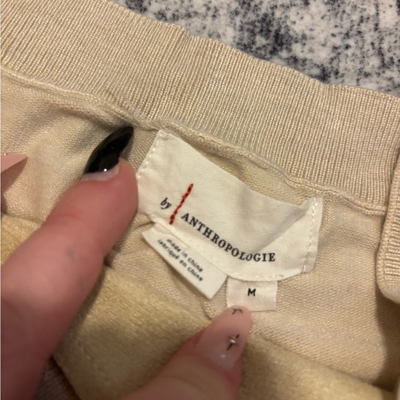 Anthropologie Beige Crop Top - Picture 3 of 3